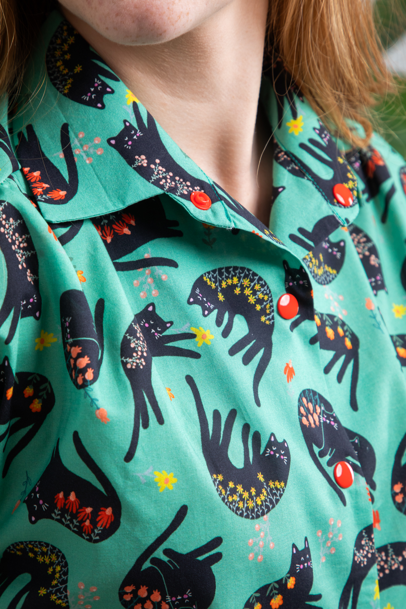 Camisa Cat&Flowers