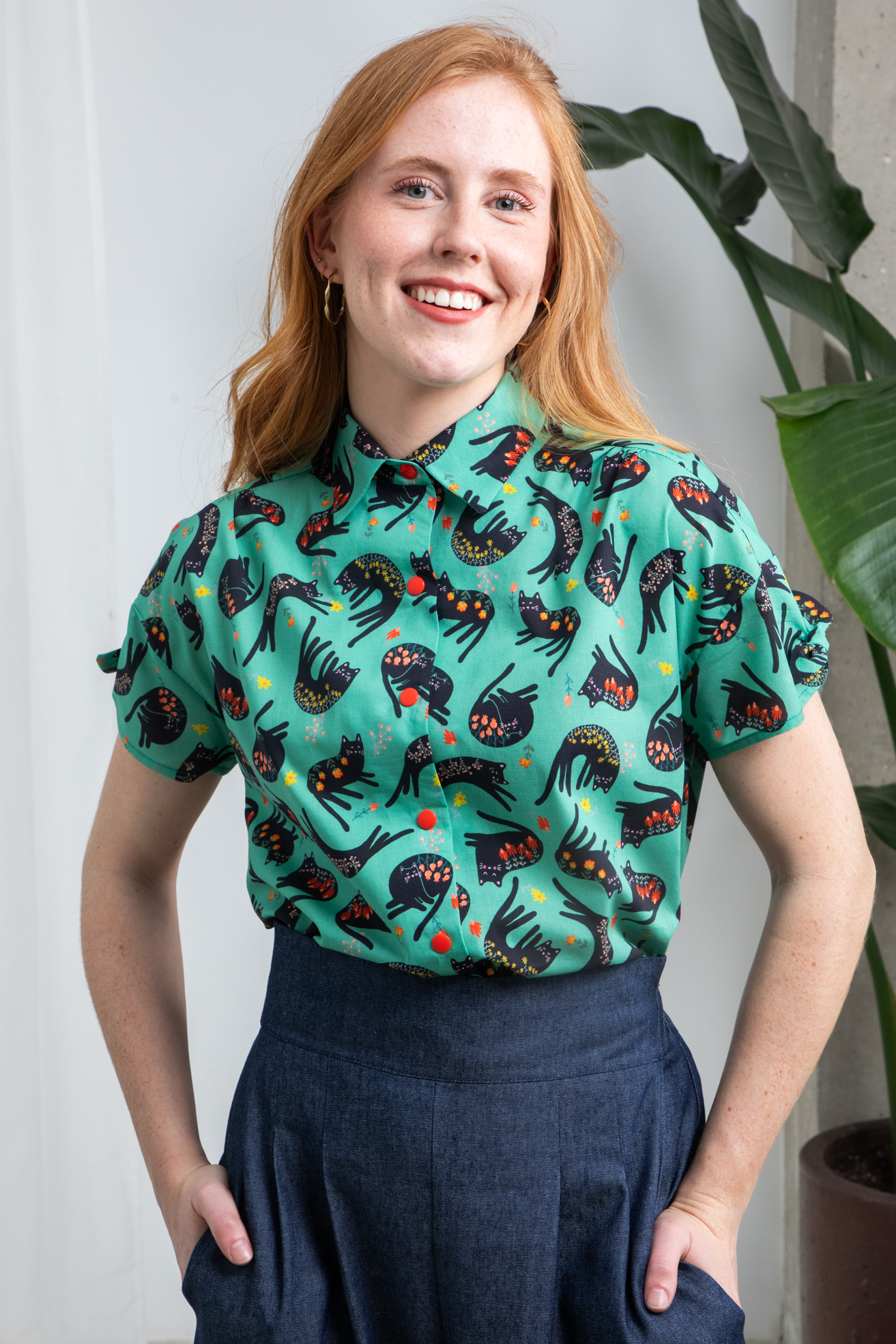 Camisa Cat&Flowers