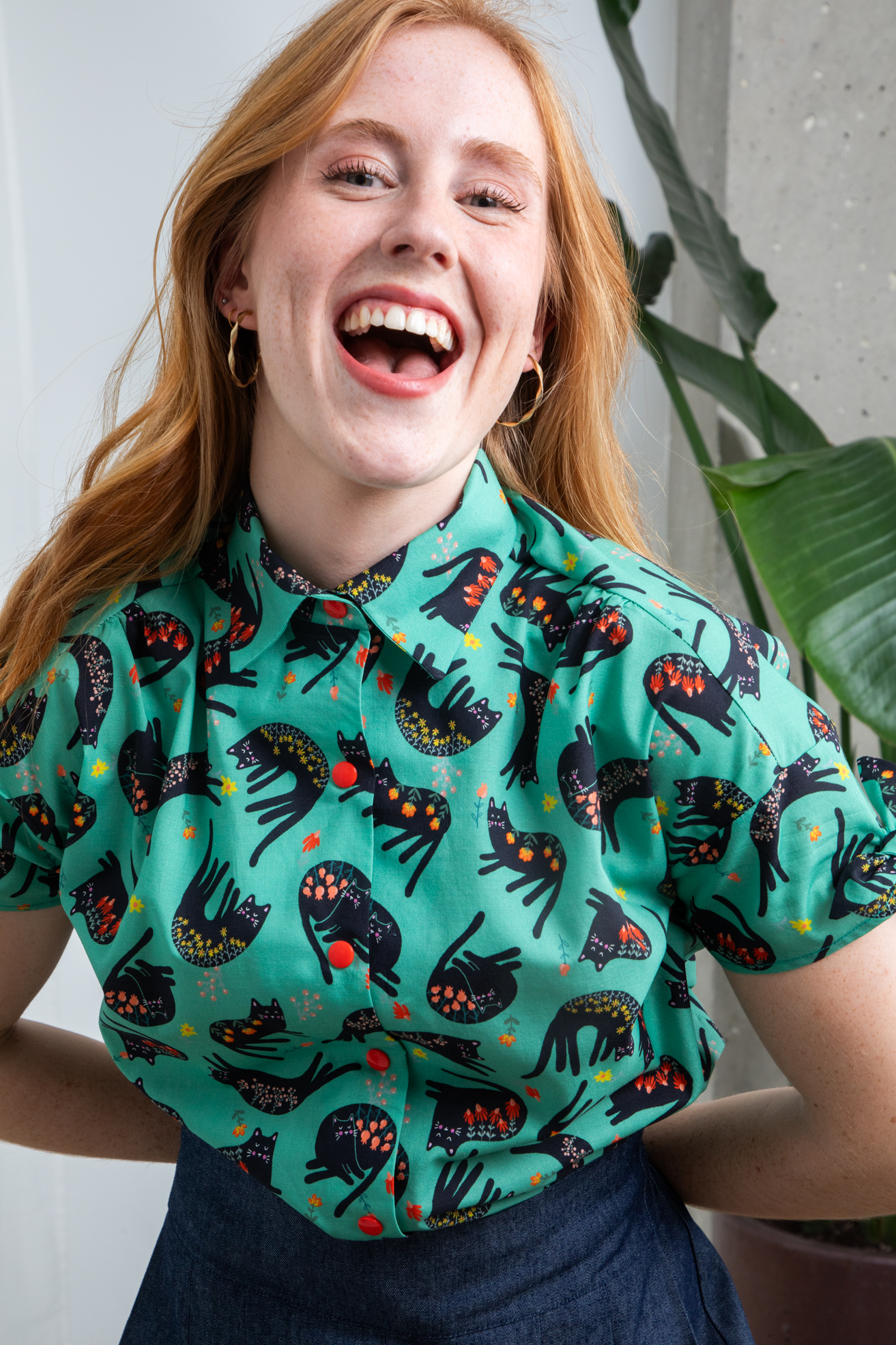 Camisa Cat&Flowers