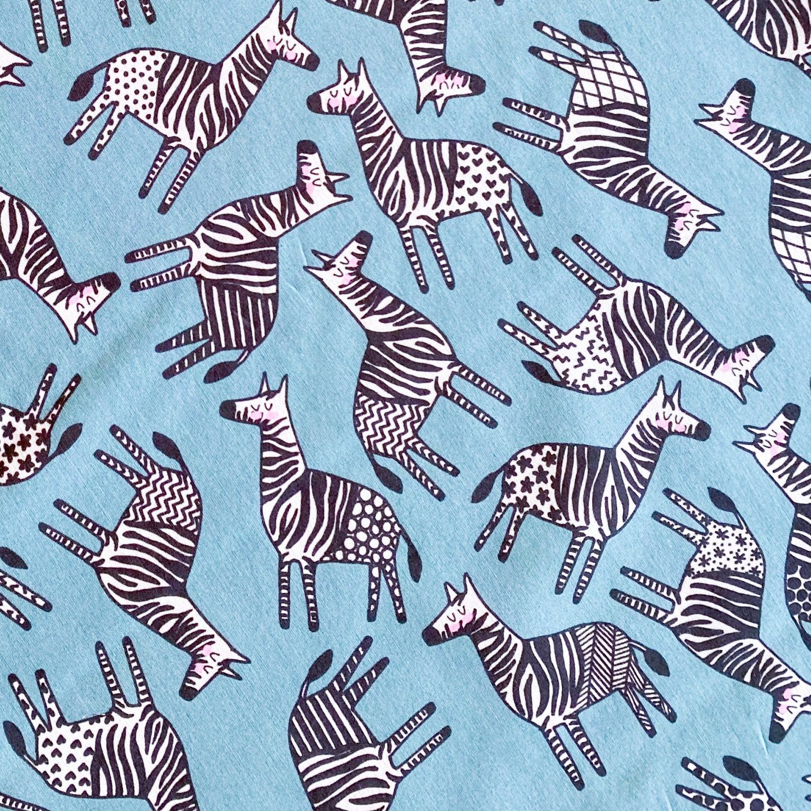 Tela de Voile 100% Algodón Orgánico Printed Zebras