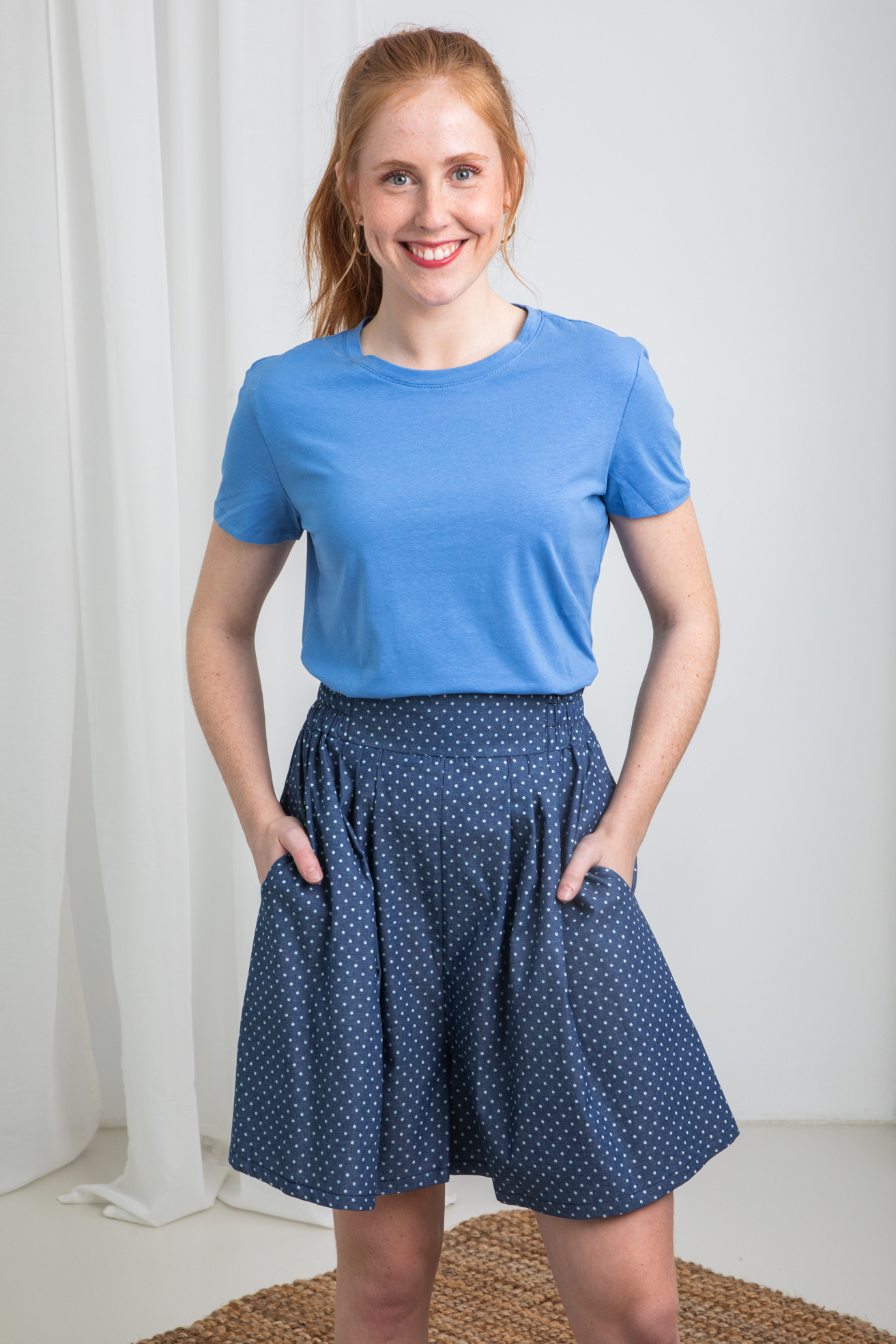 Short Denim Lunares