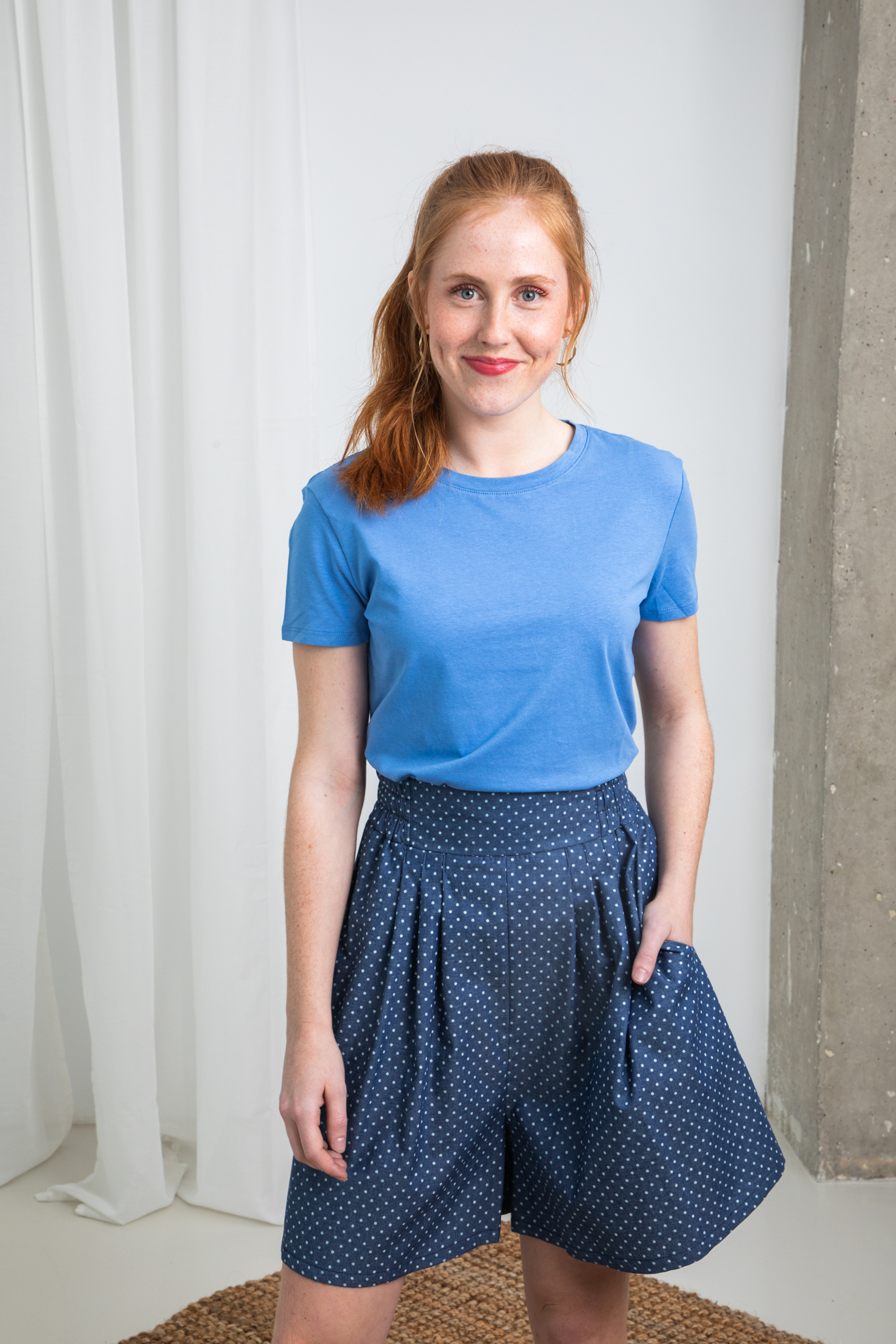 Short Denim Lunares
