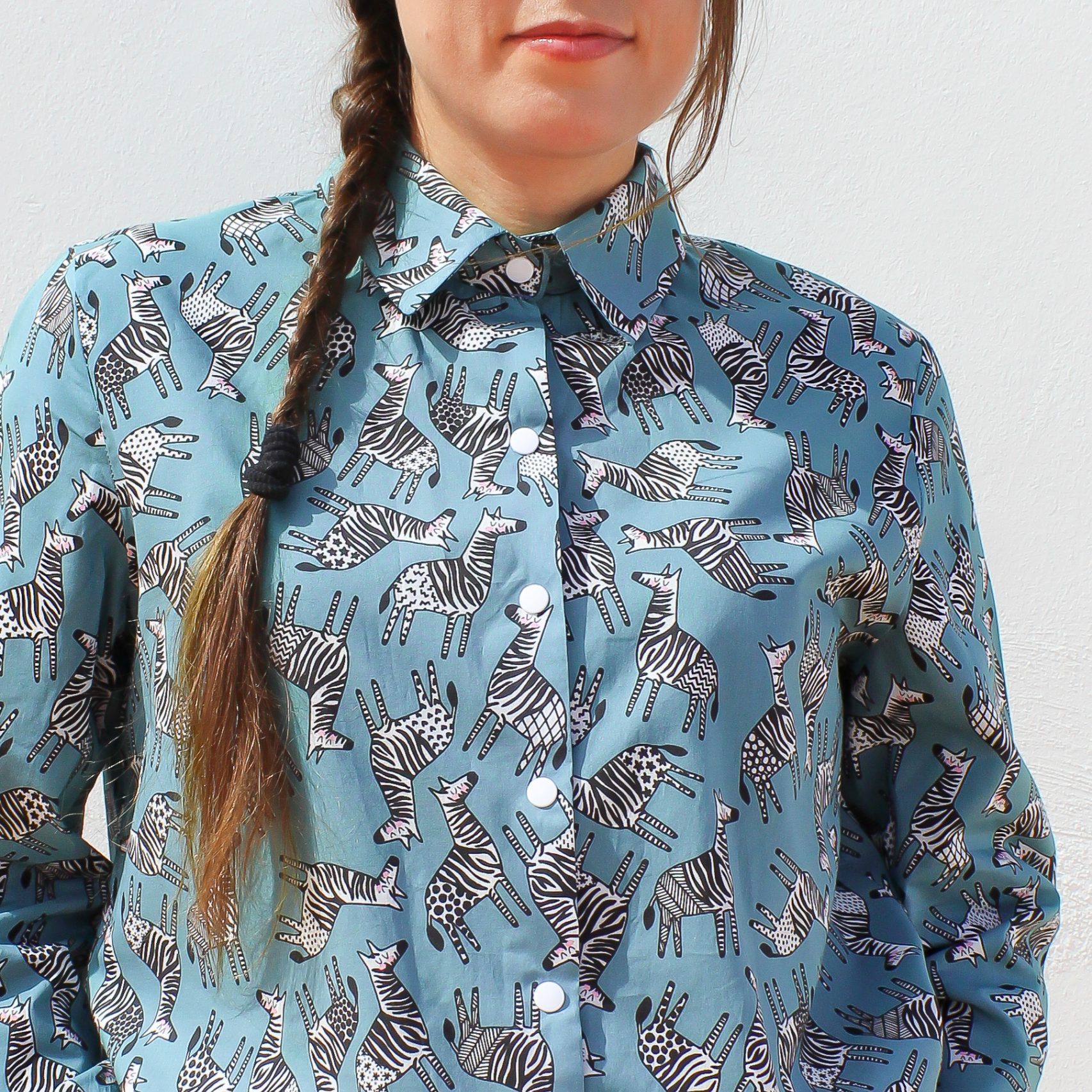 Tela de Voile 100% Algodón Orgánico Printed Zebras