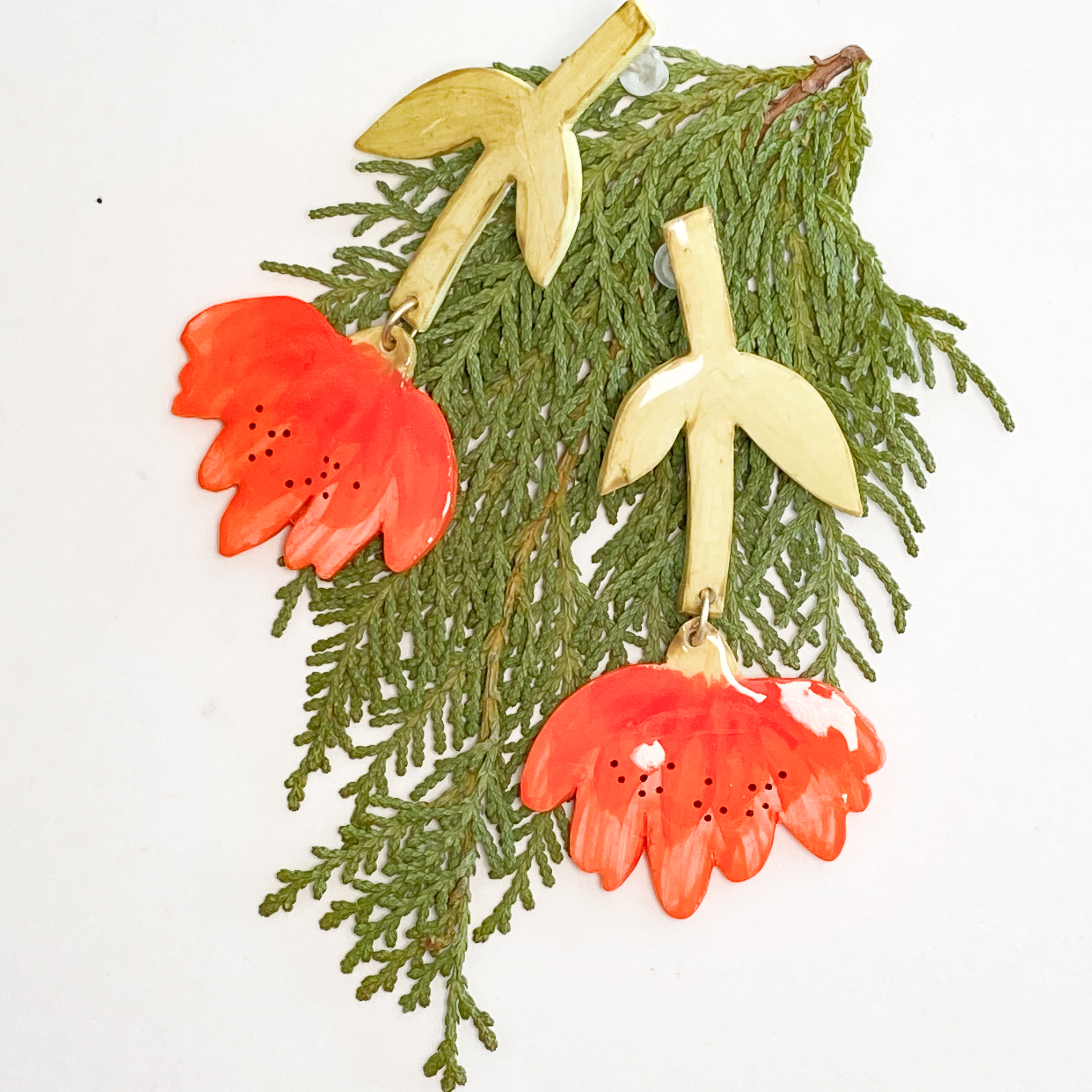 Pendientes Poppies Coral