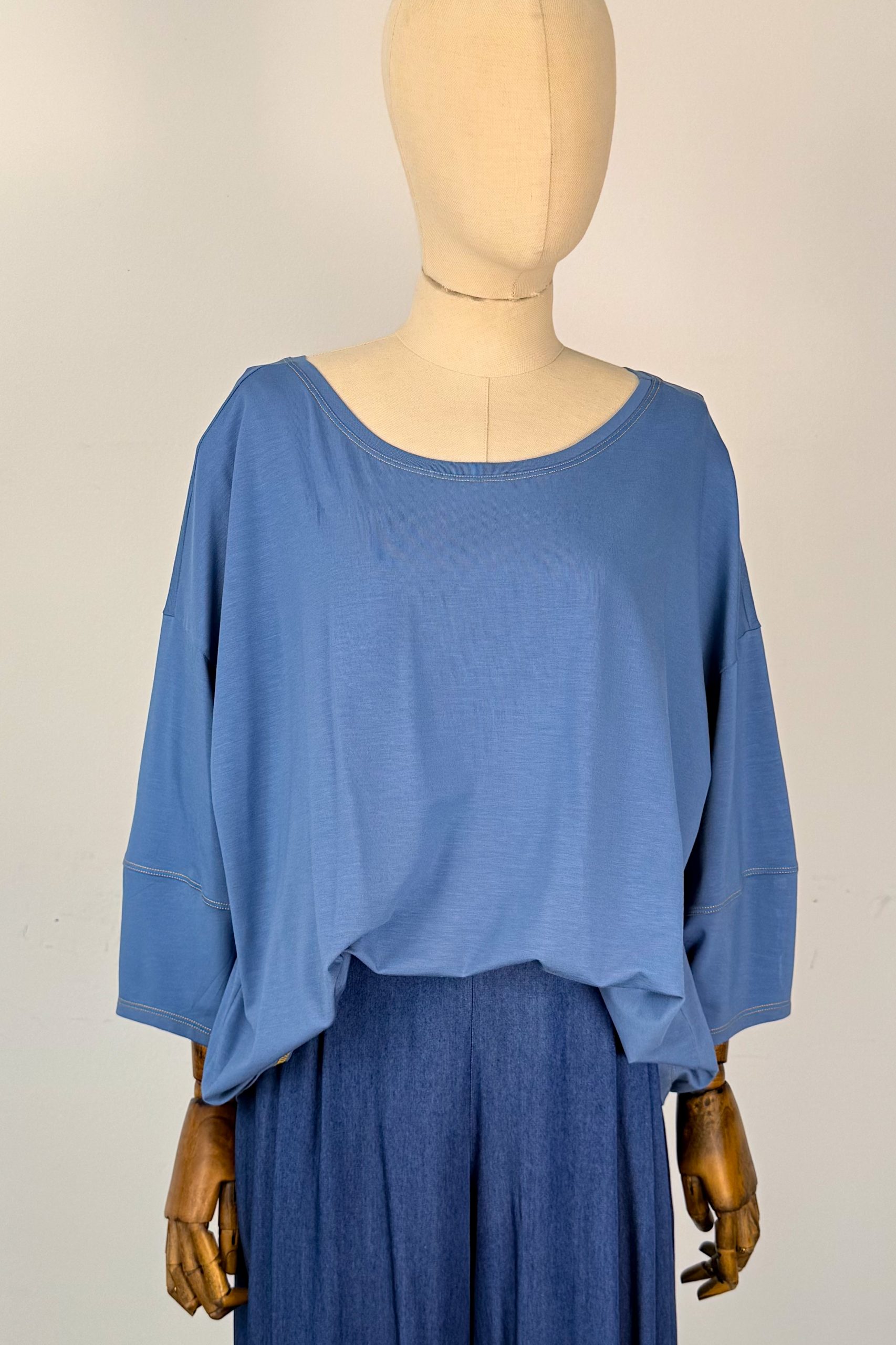 Top M/ Embudo Azulón M/L