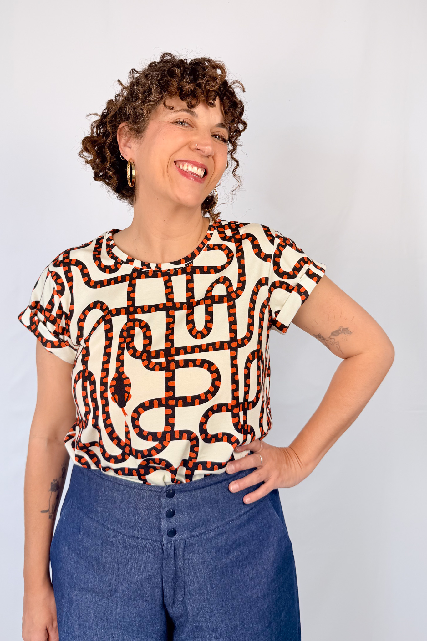 Top M/Corta Love Snake
