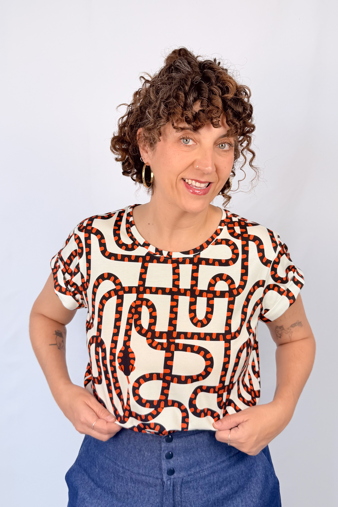 Top M/Corta Love Snake