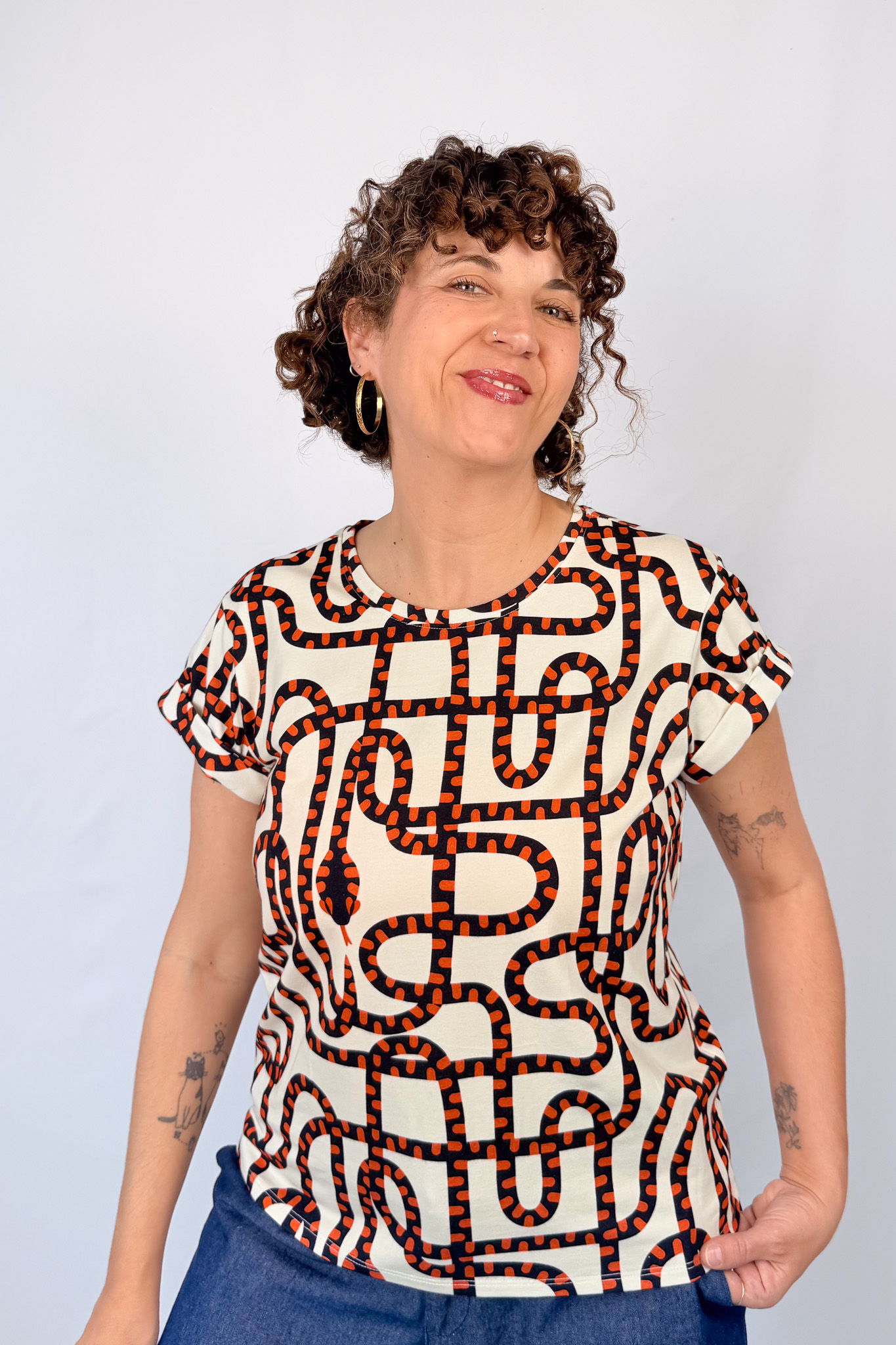 Top M/Corta Love Snake