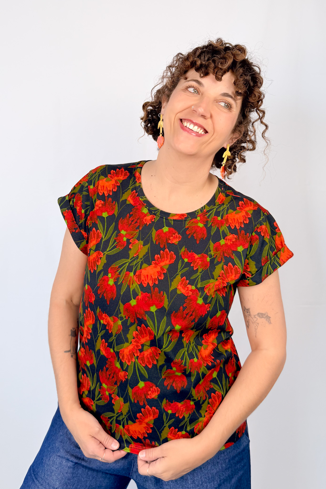 Top M/Corta Poppies