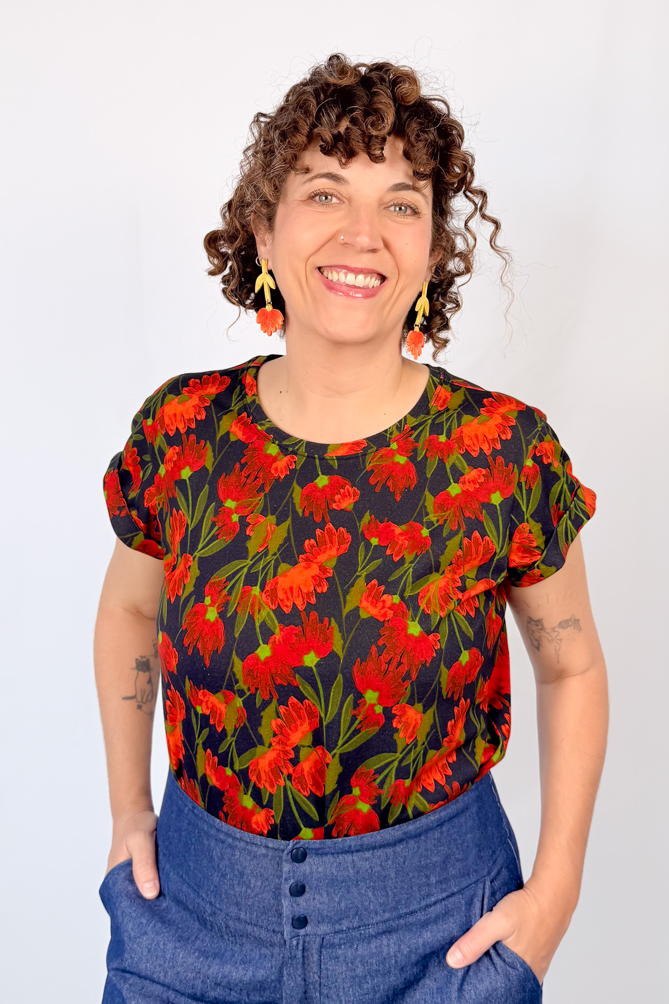 Top M/Corta Poppies
