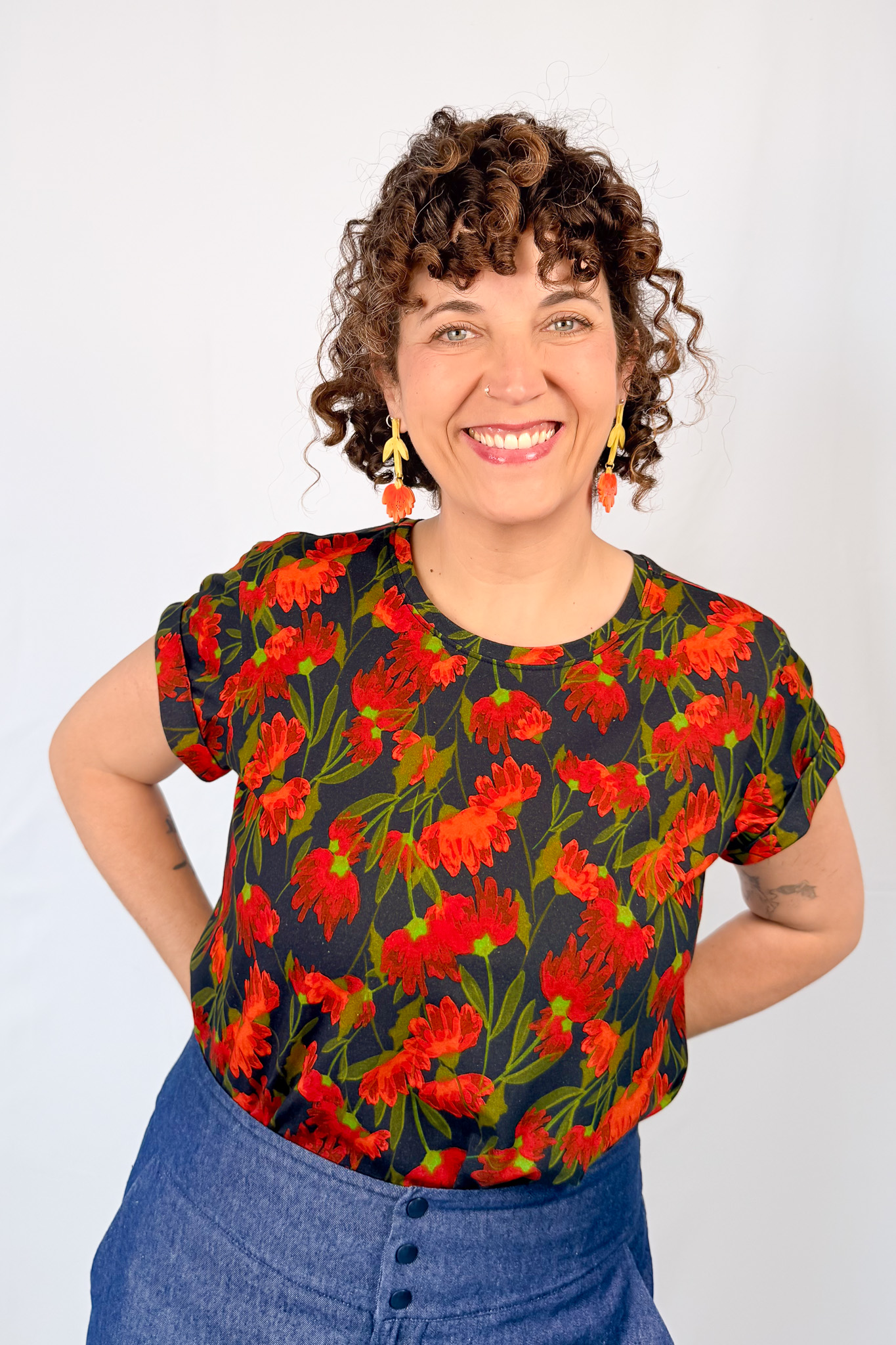 Top M/Corta Poppies