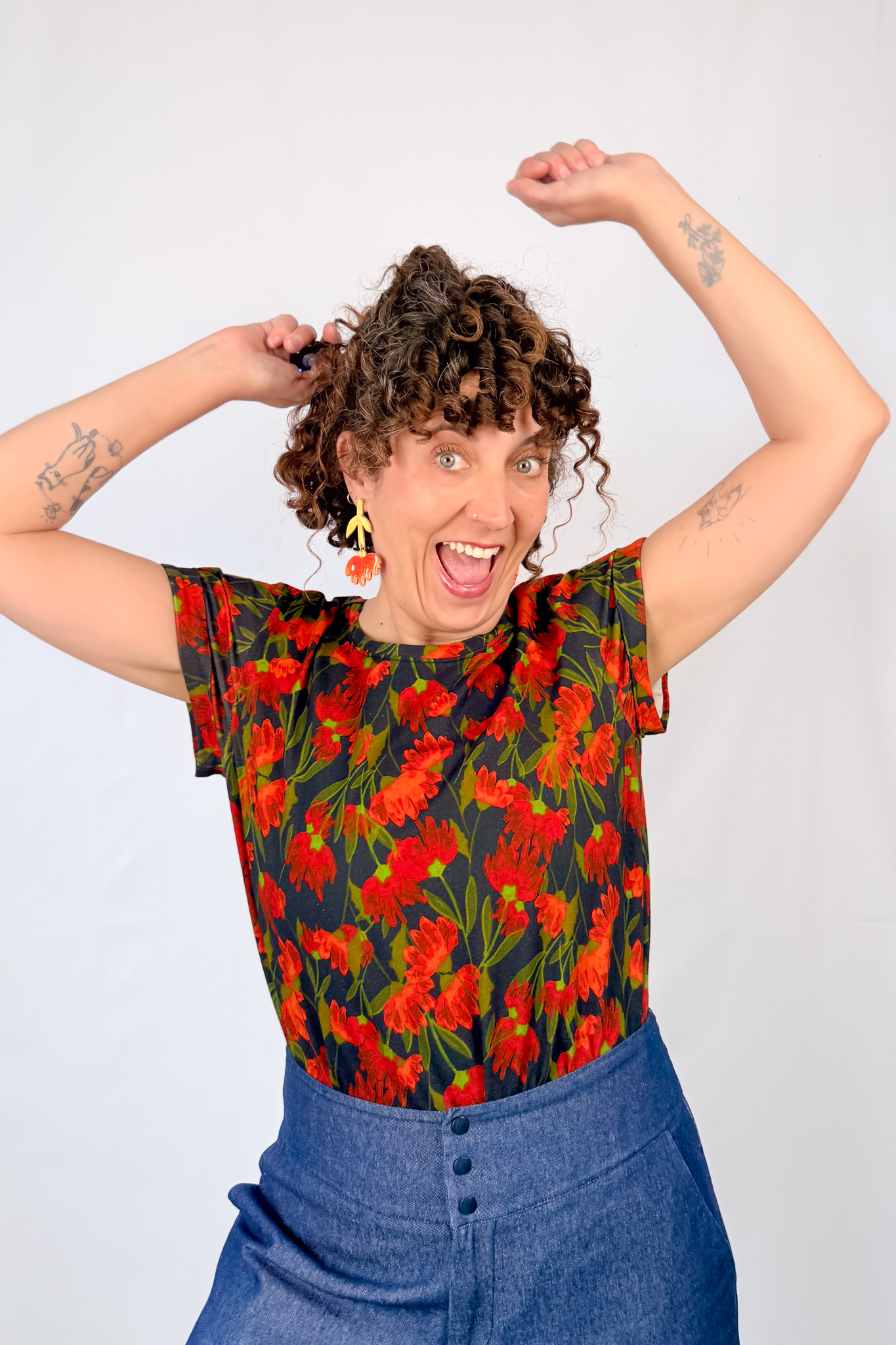 Top M/Corta Poppies