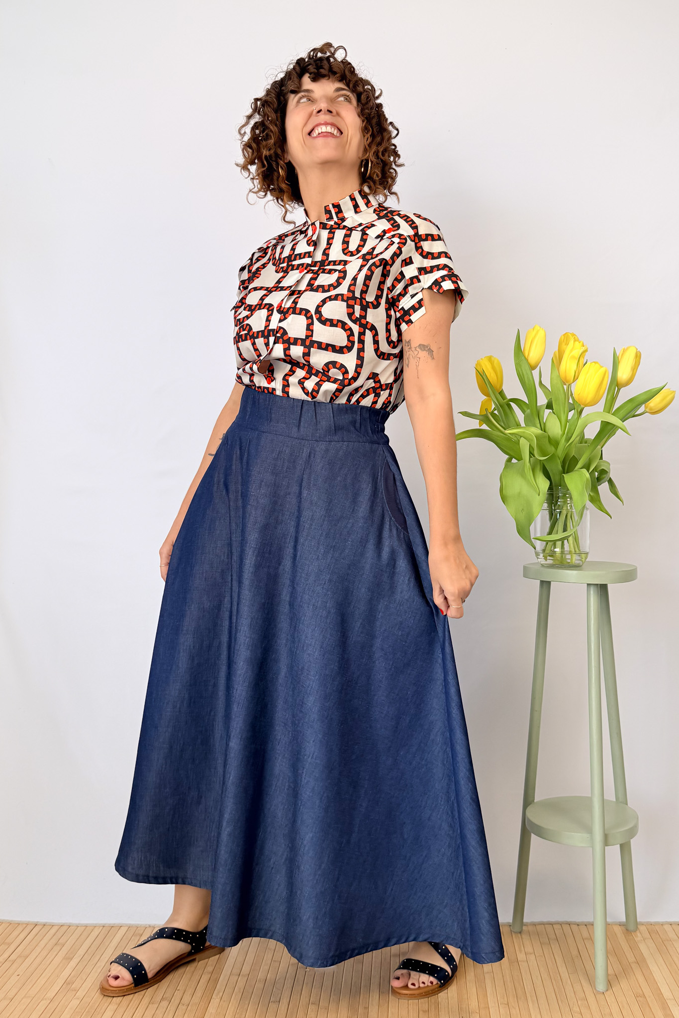 Falda Evasé Denim