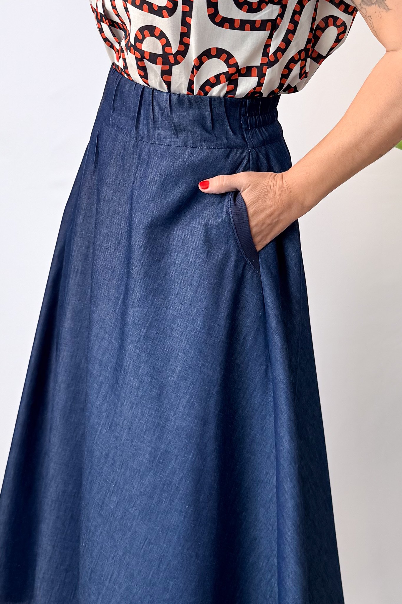 Falda Evasé Denim