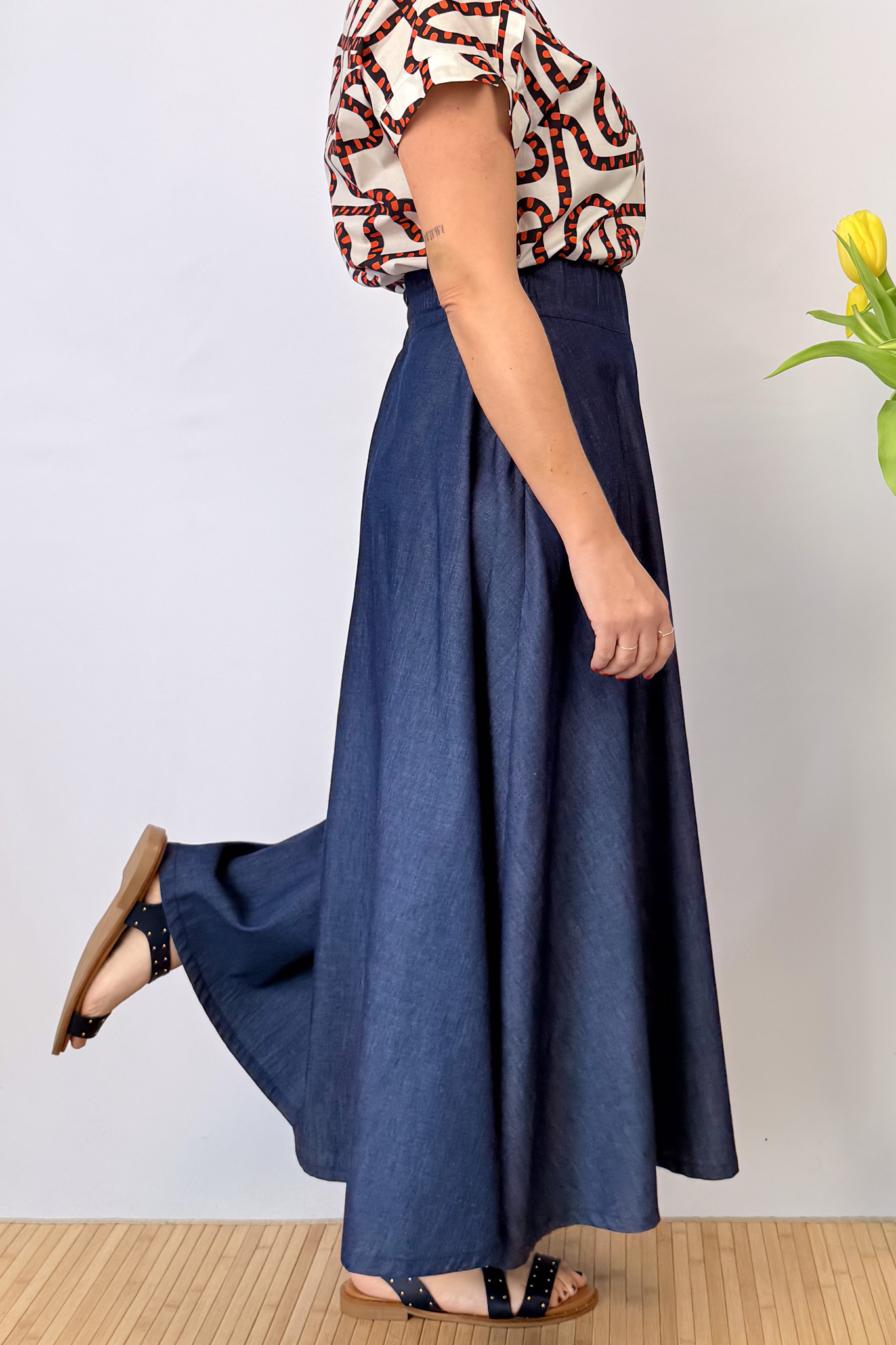 Falda Evasé Denim