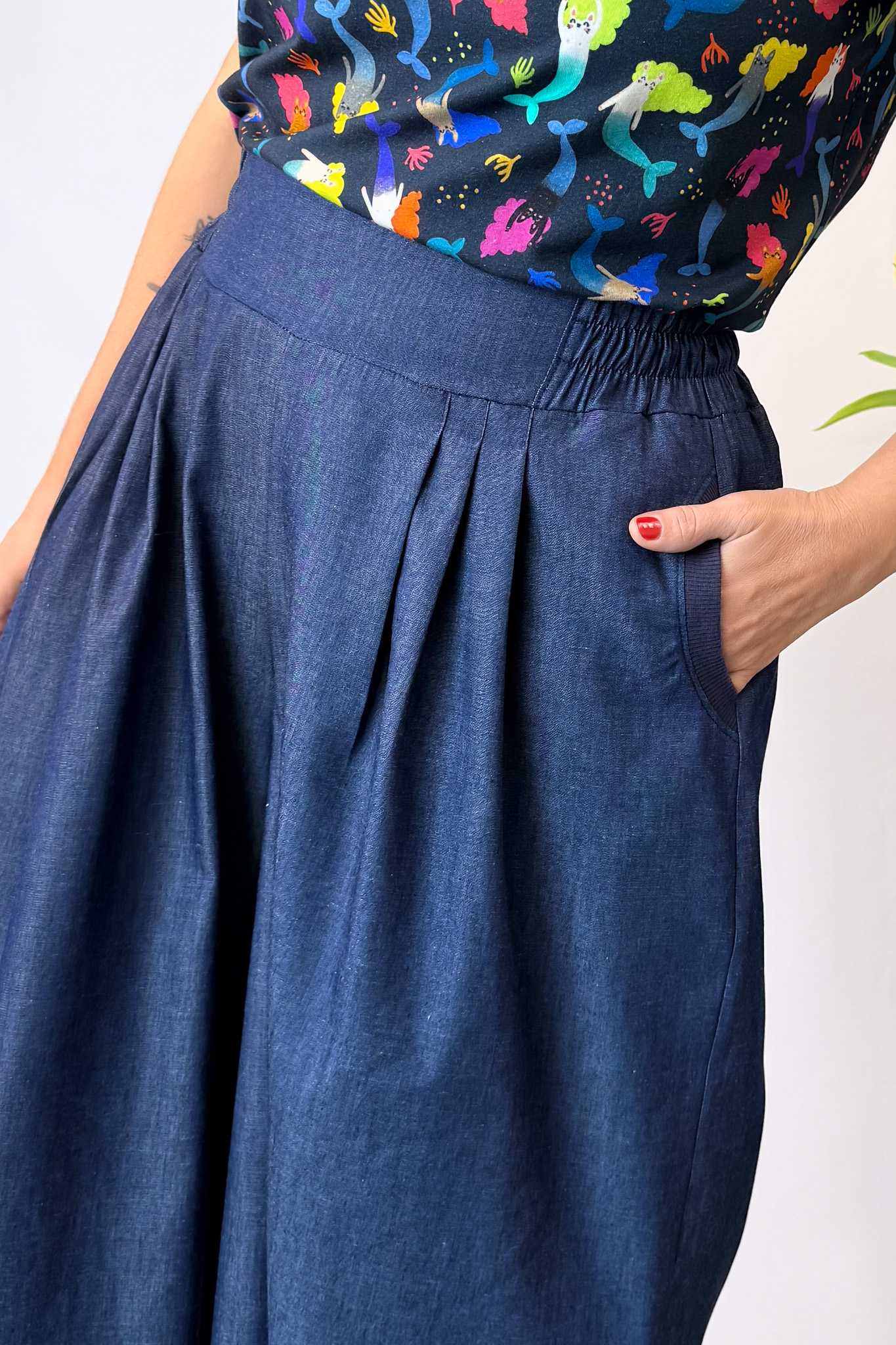 Pantalón Pinzas Denim