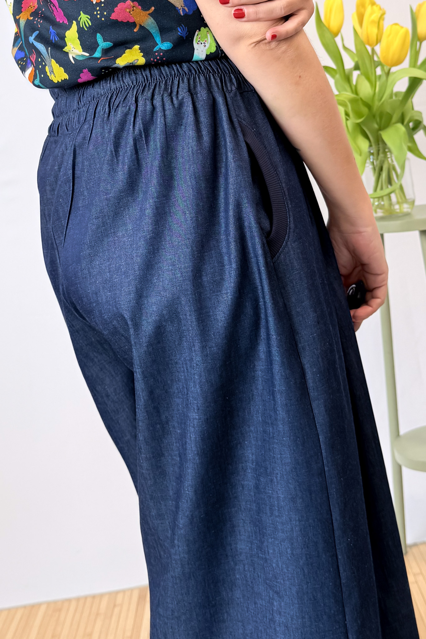 Pantalón Pinzas Denim