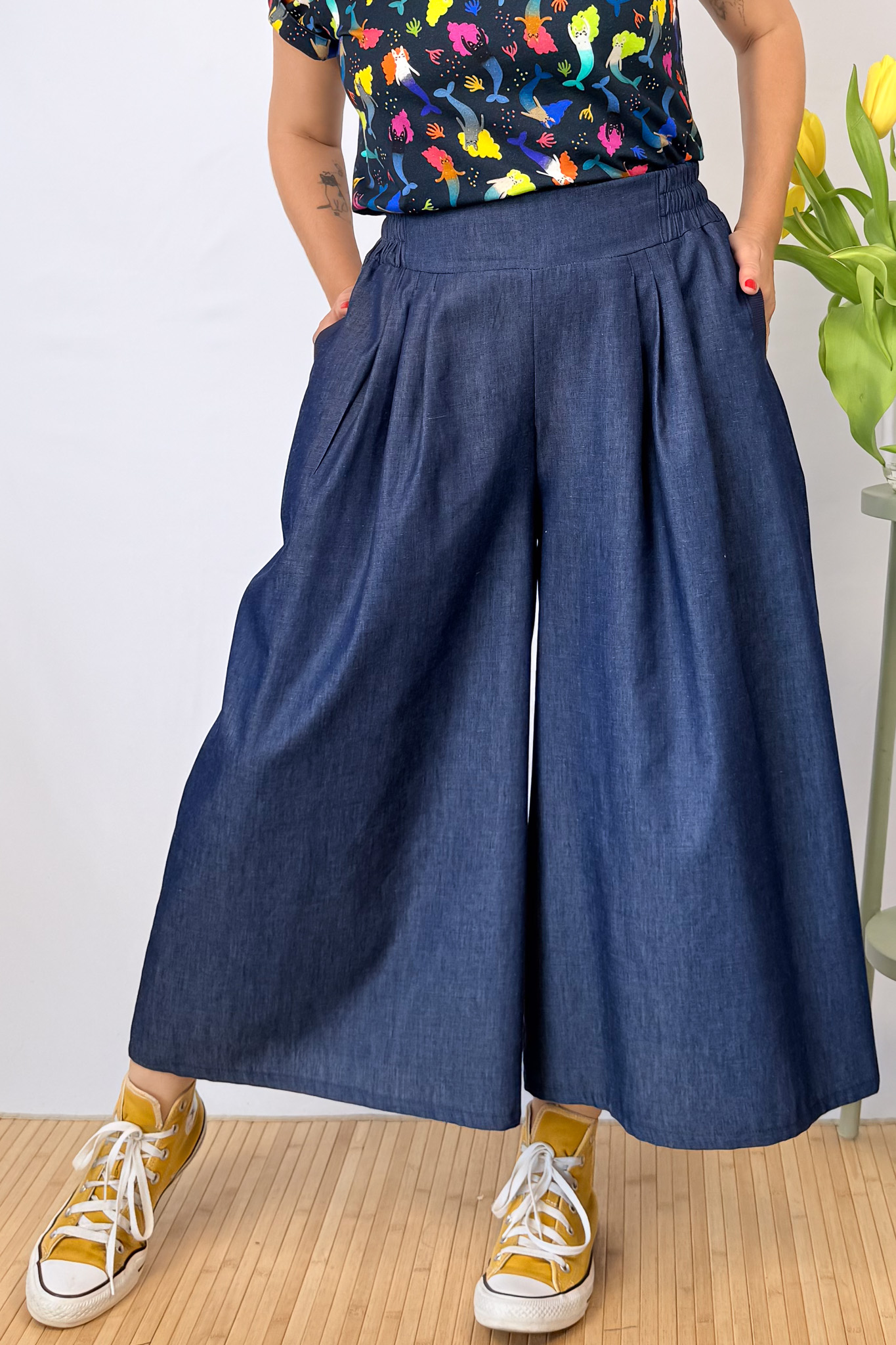 Pantalón Pinzas Denim