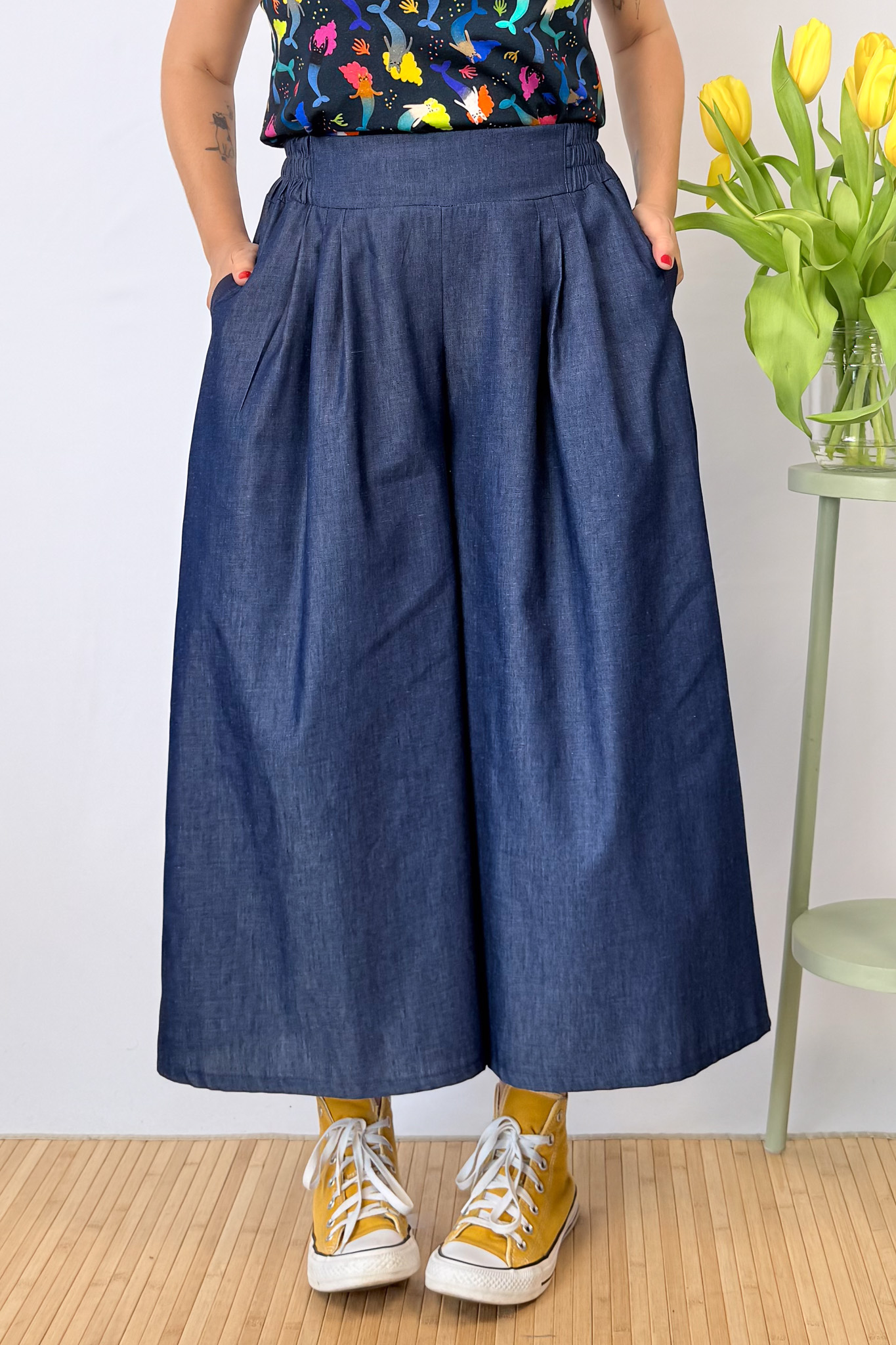 Pantalón Pinzas Denim