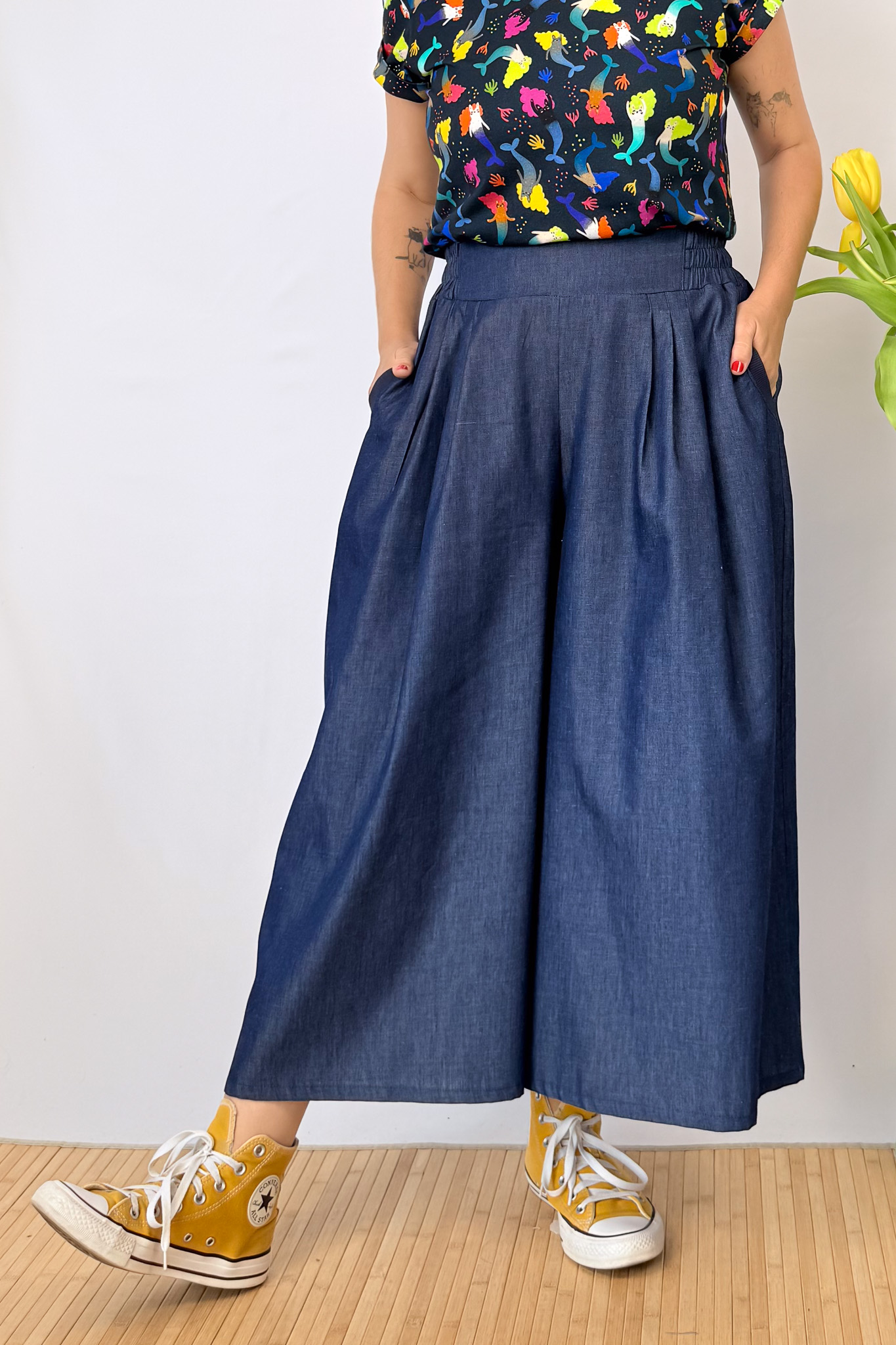 Pantalón Pinzas Denim