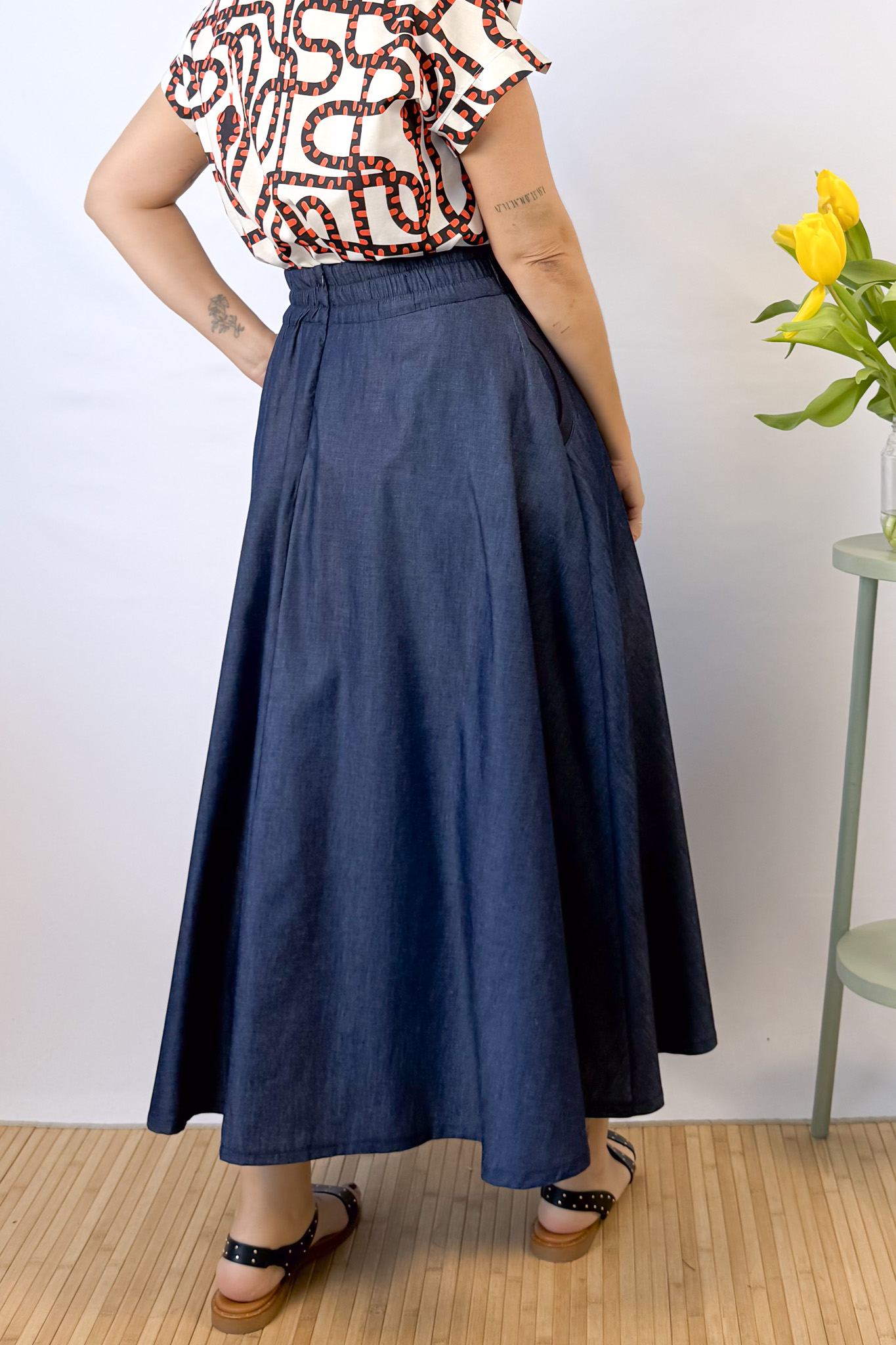 Falda Evasé Denim