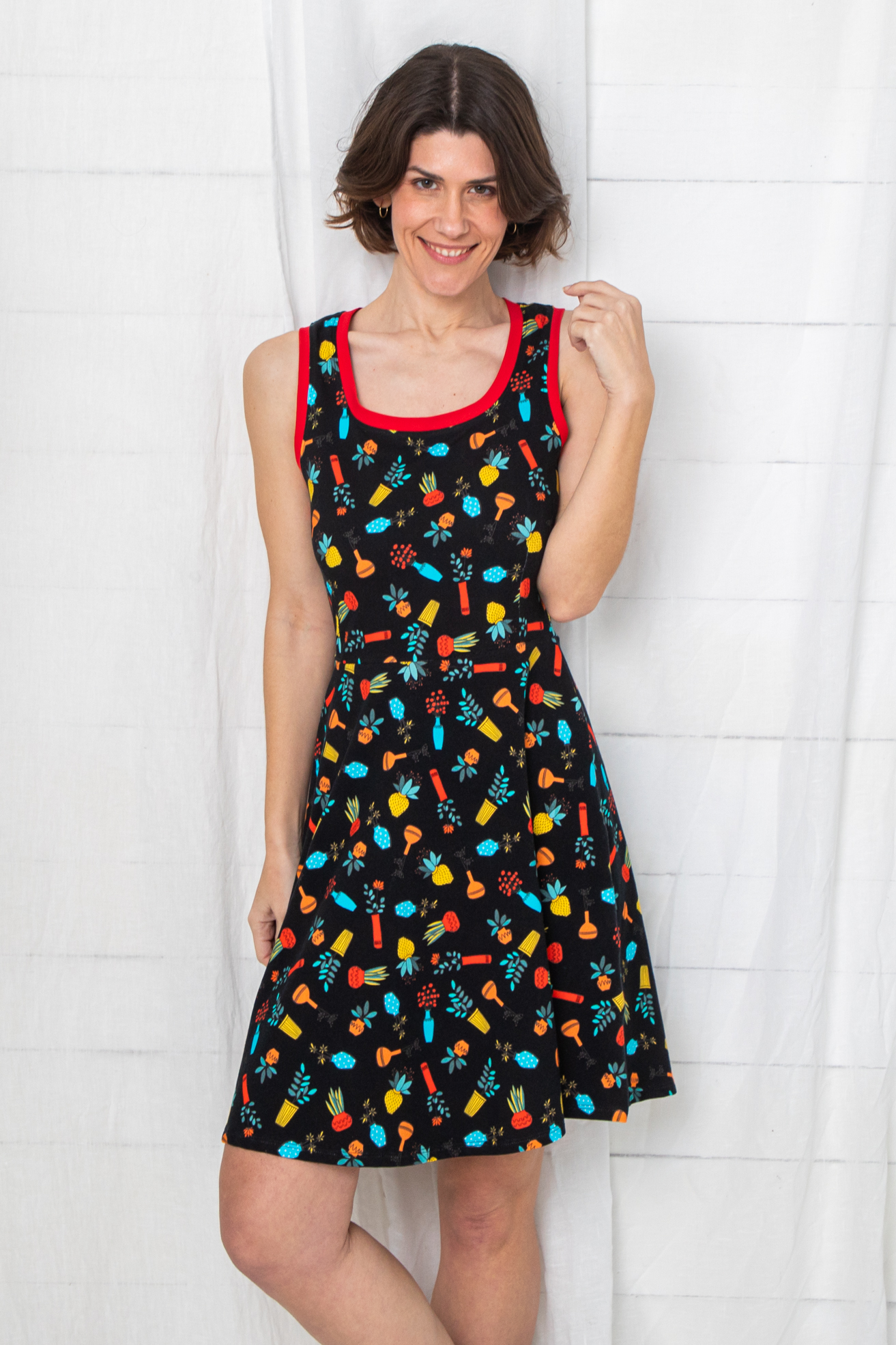 Vestido Punto Flower Vases