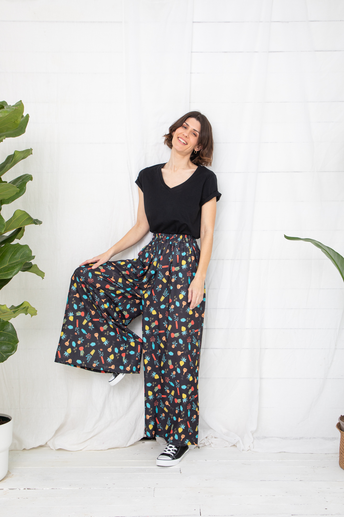 Pantalon Palazzo Flower Vases