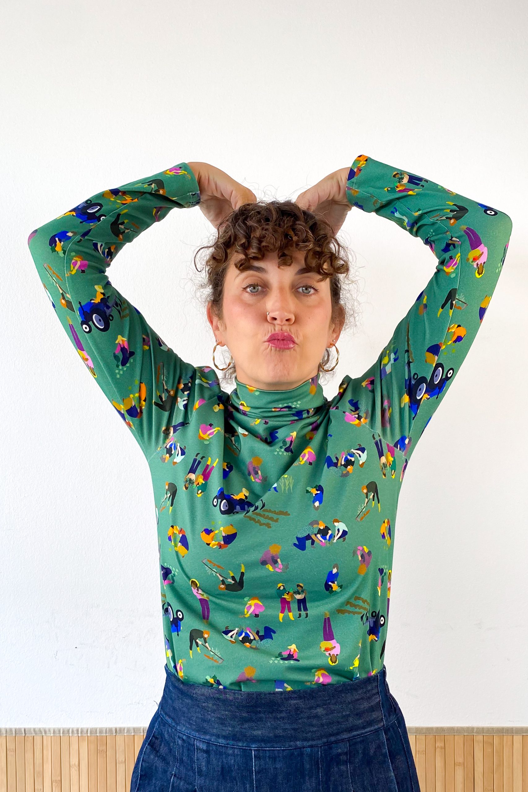 Top Cuello Alto Green Life