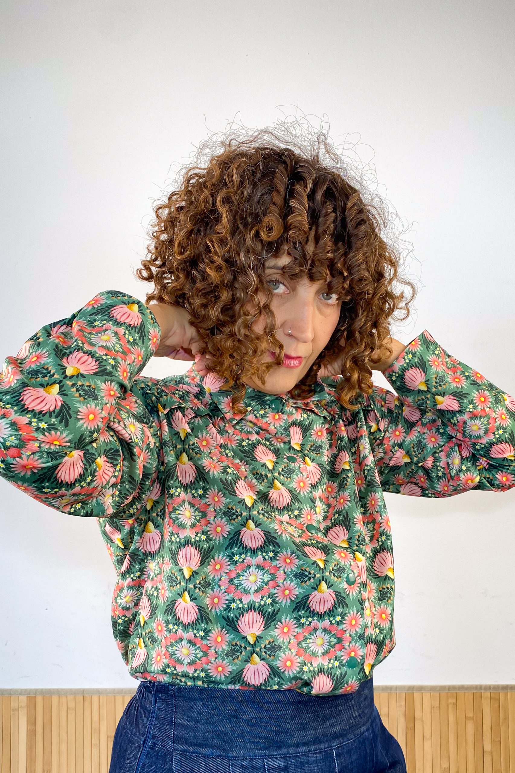 Camisa Volantes Pink Bloom