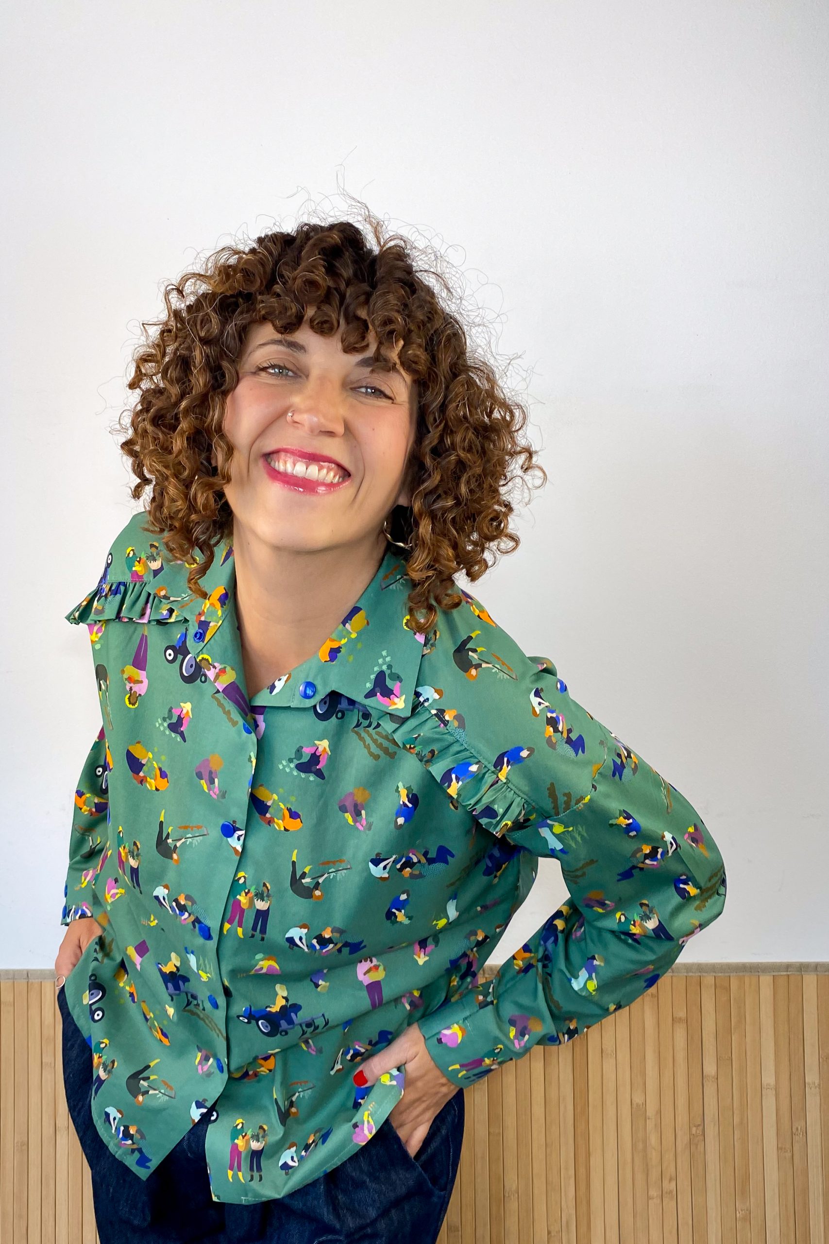 Camisa Volantes Green Life