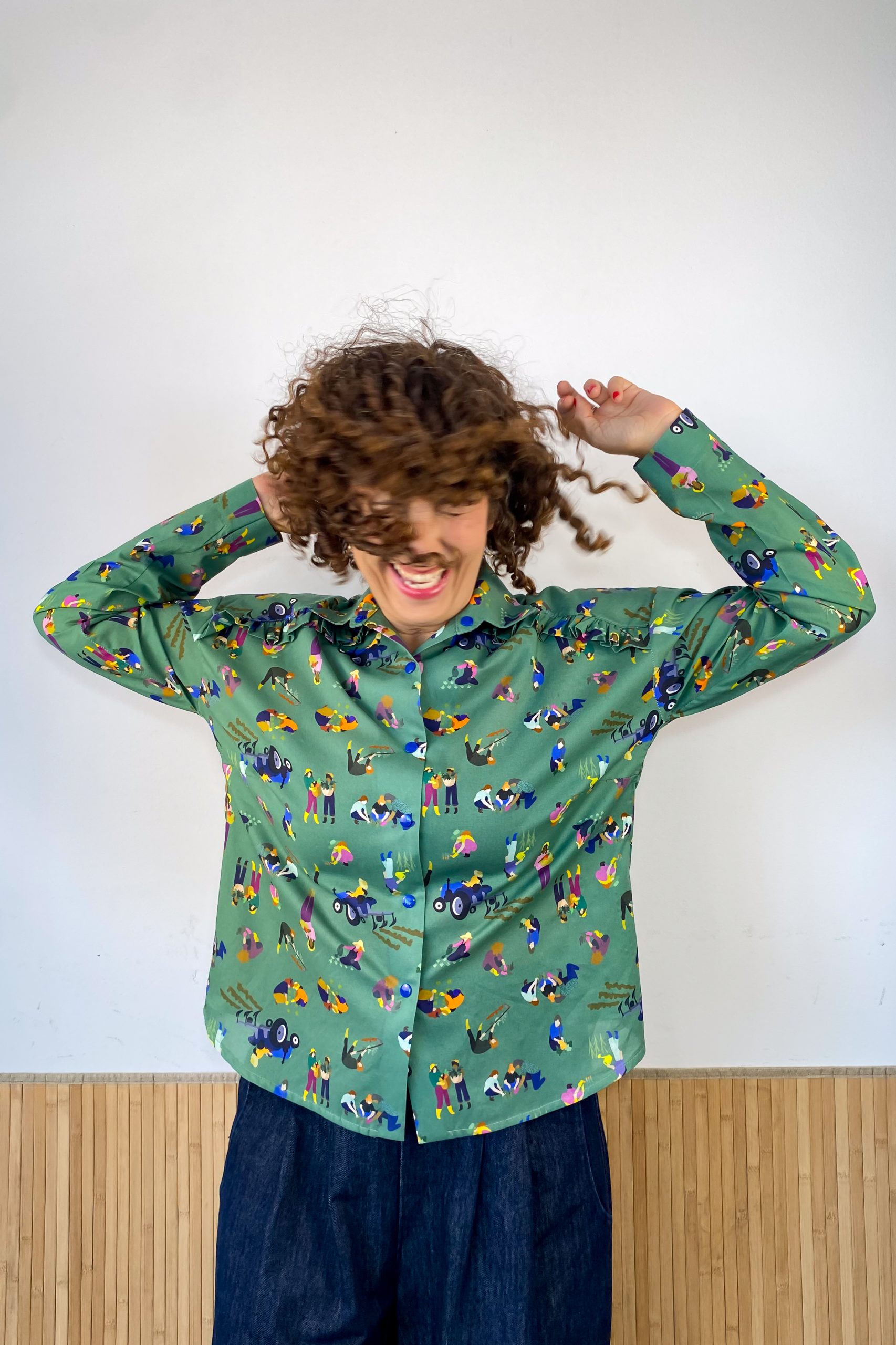 Camisa Volantes Green Life