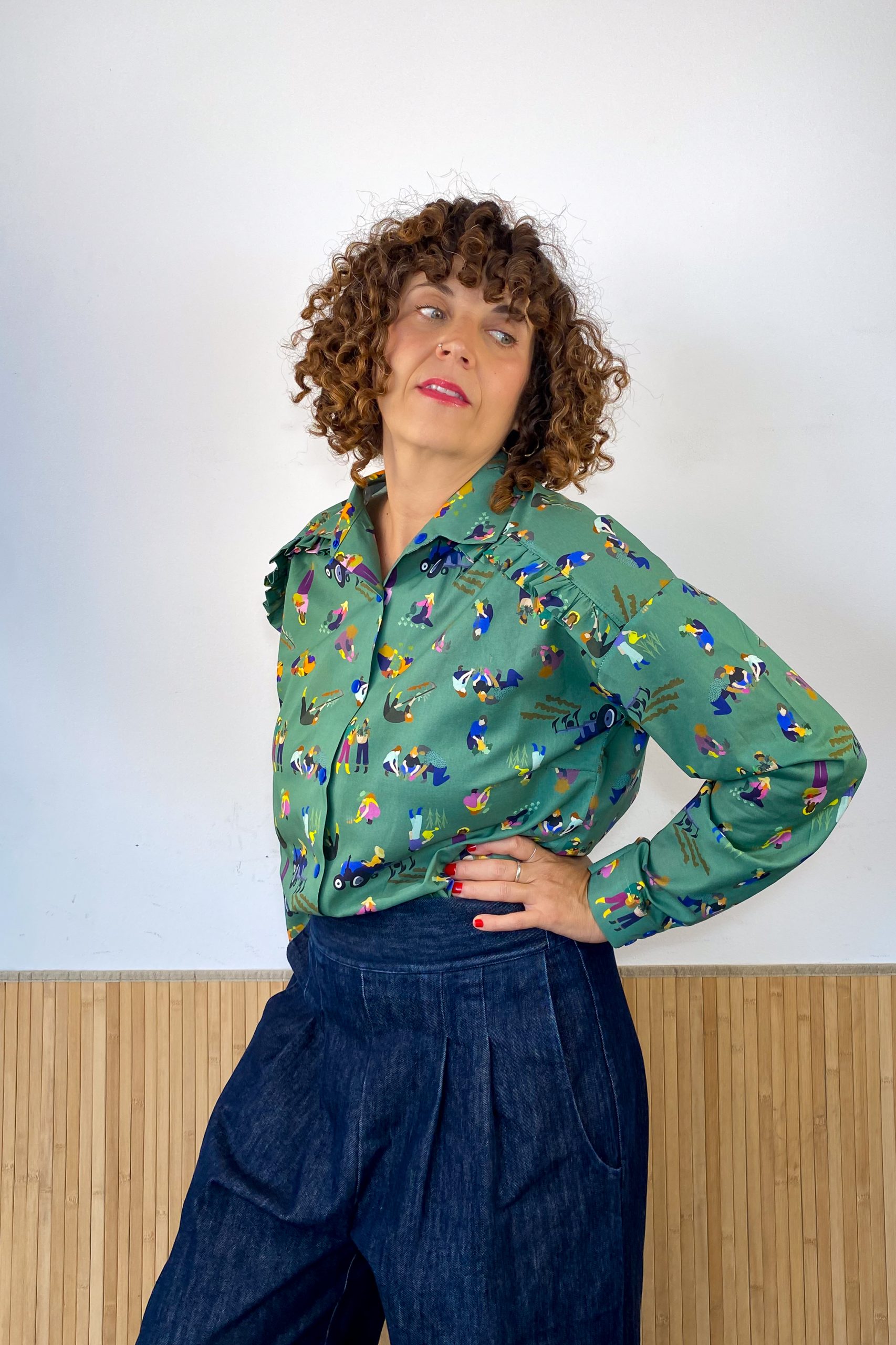 Camisa Volantes Green Life
