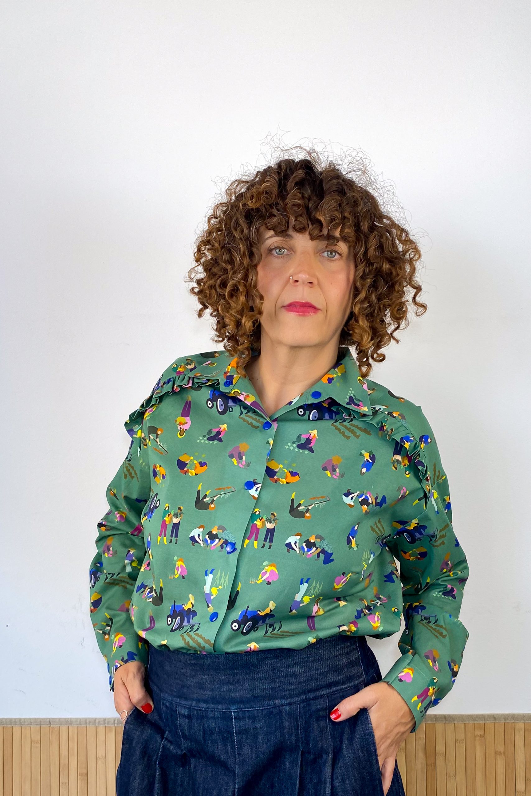 Camisa Volantes Green Life