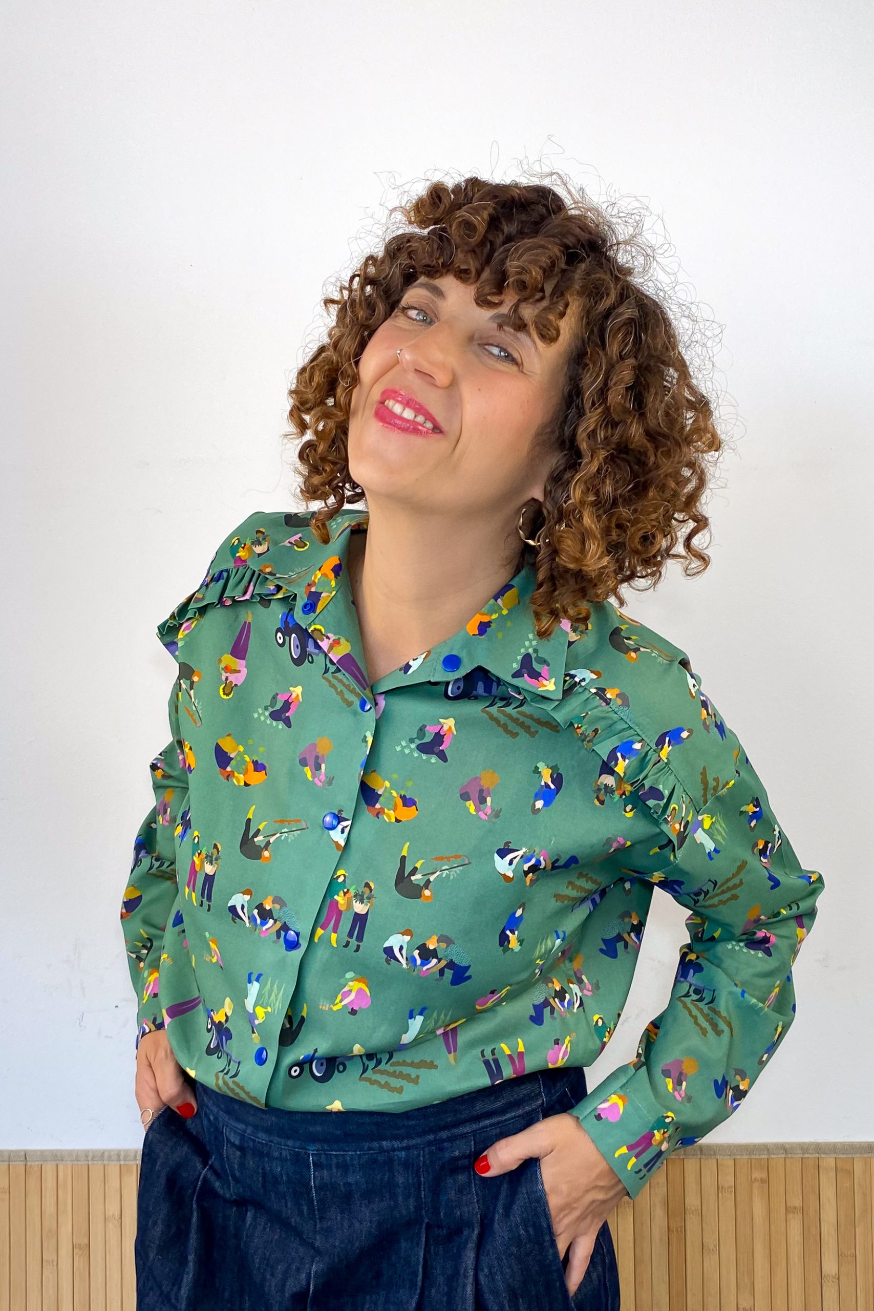 Camisa Volantes Green Life