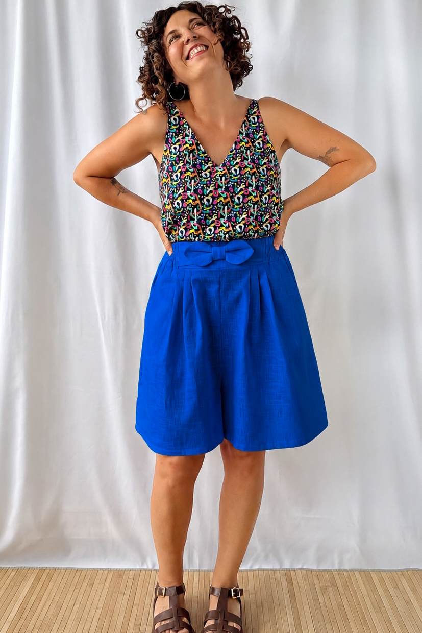 Short Lino Azul Klein