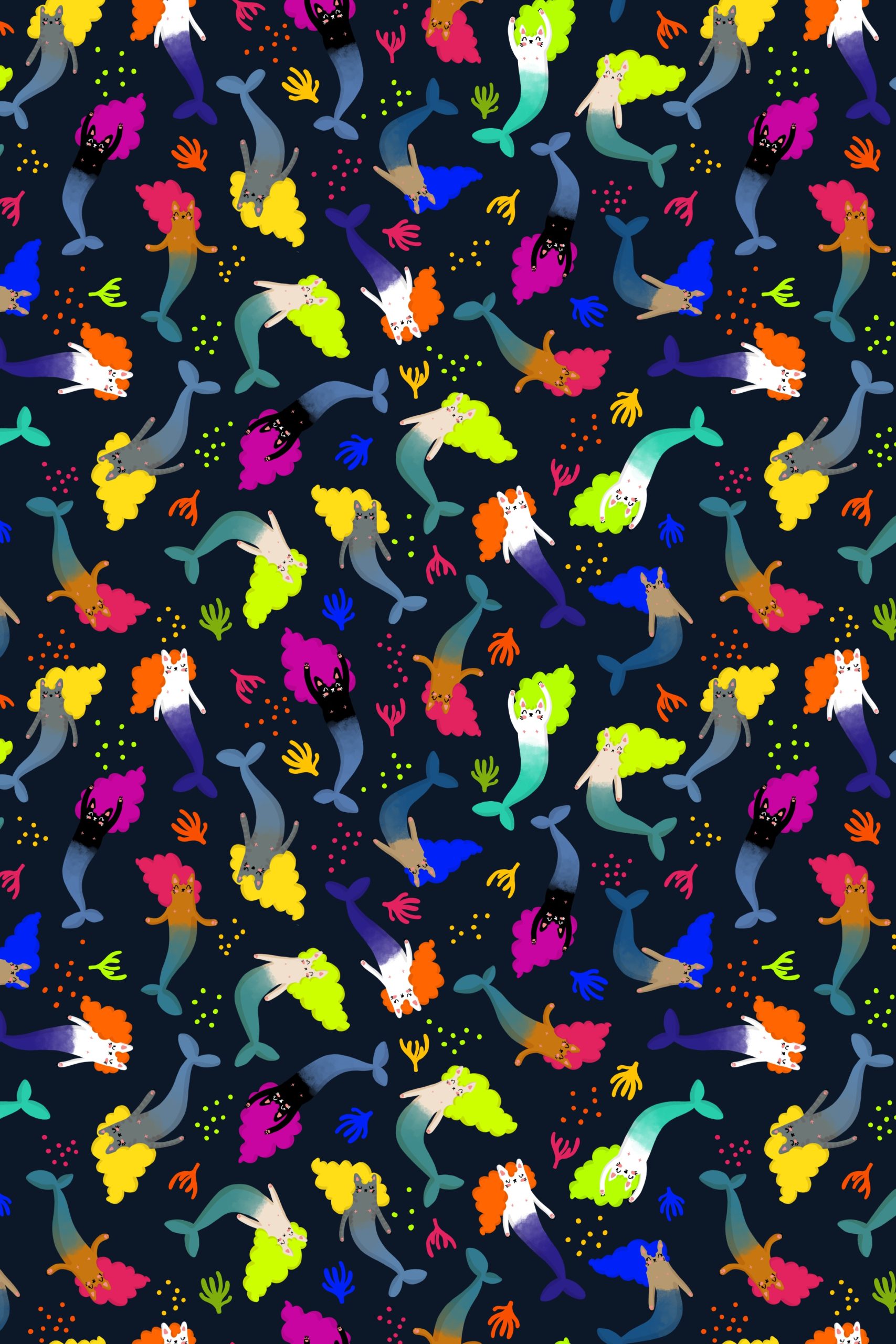 Pañuelo Mermaid Cats
