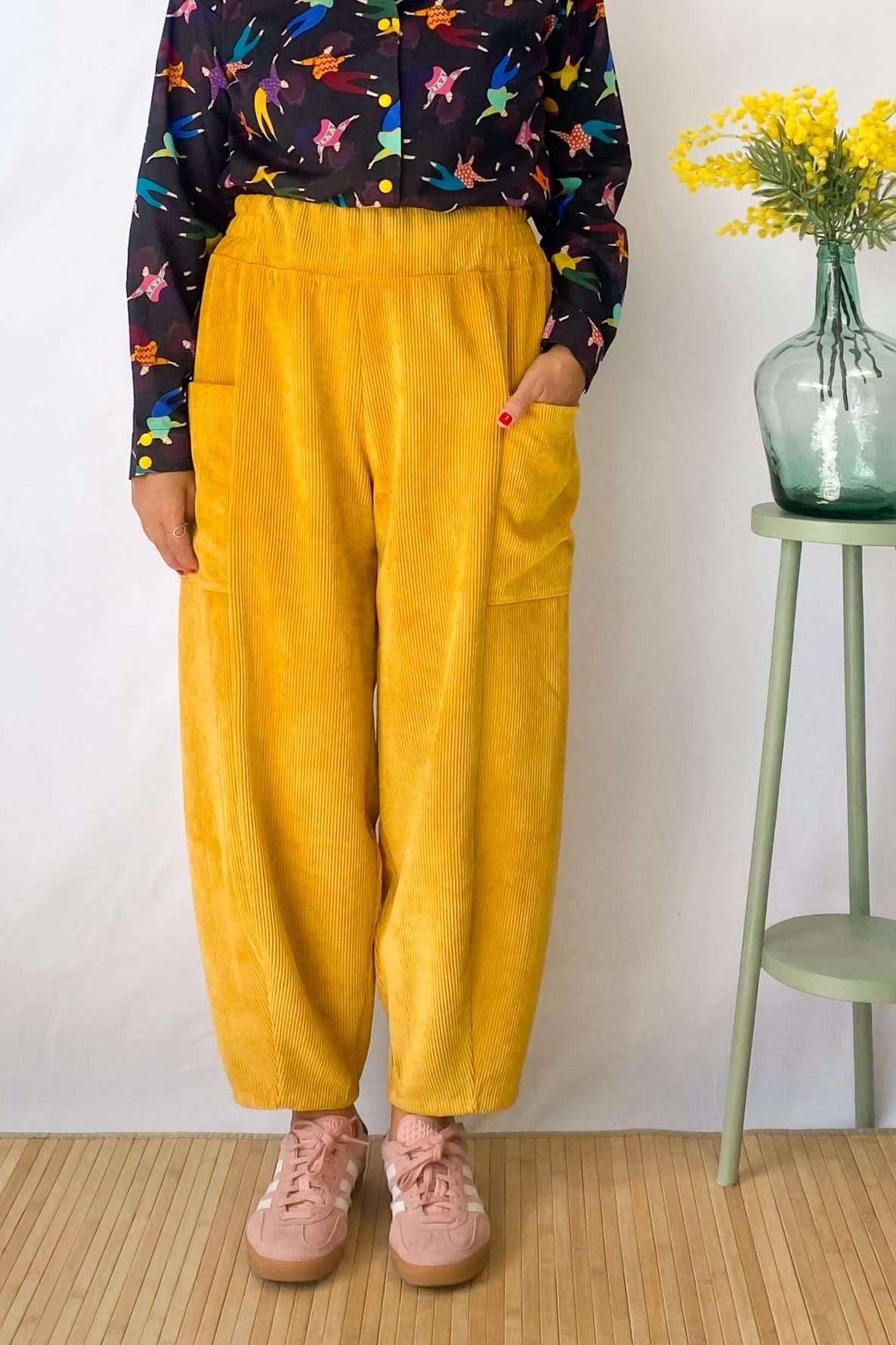 Pantalón Balón Pana Mostaza