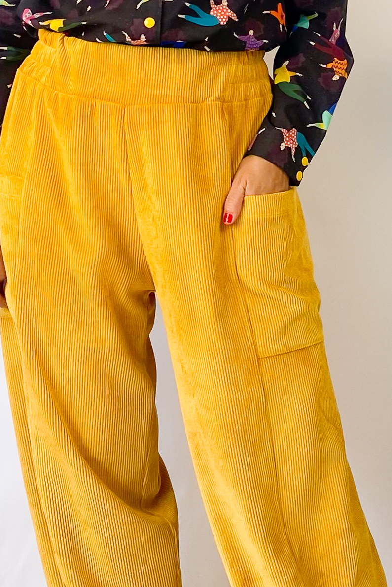 Pantalón Balón Pana Mostaza