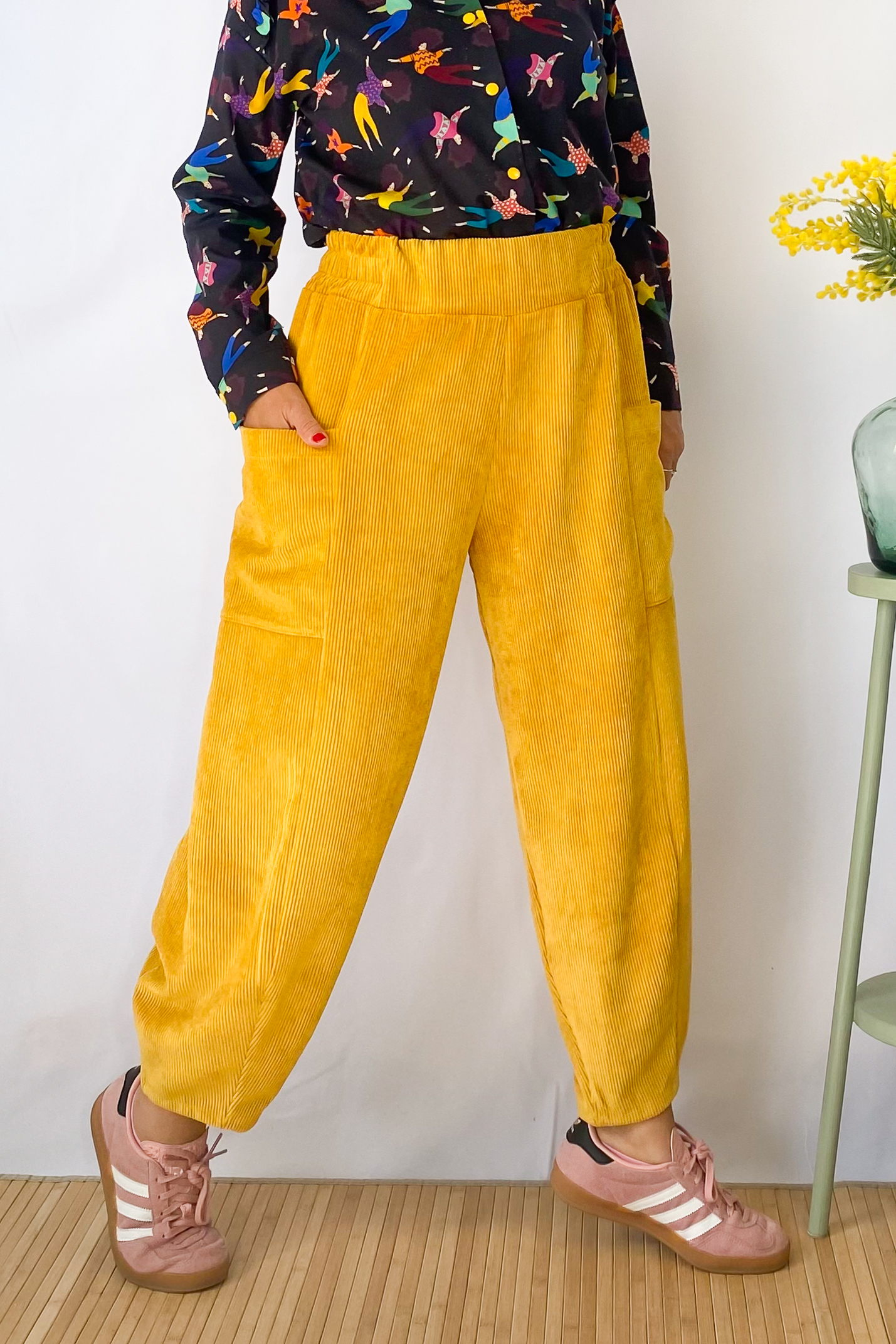 Pantalón Balón Pana Mostaza