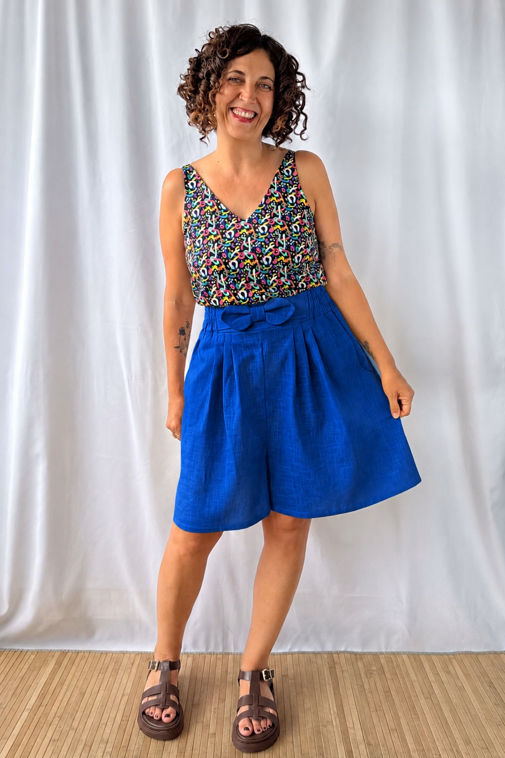 Short Lino Azul Klein